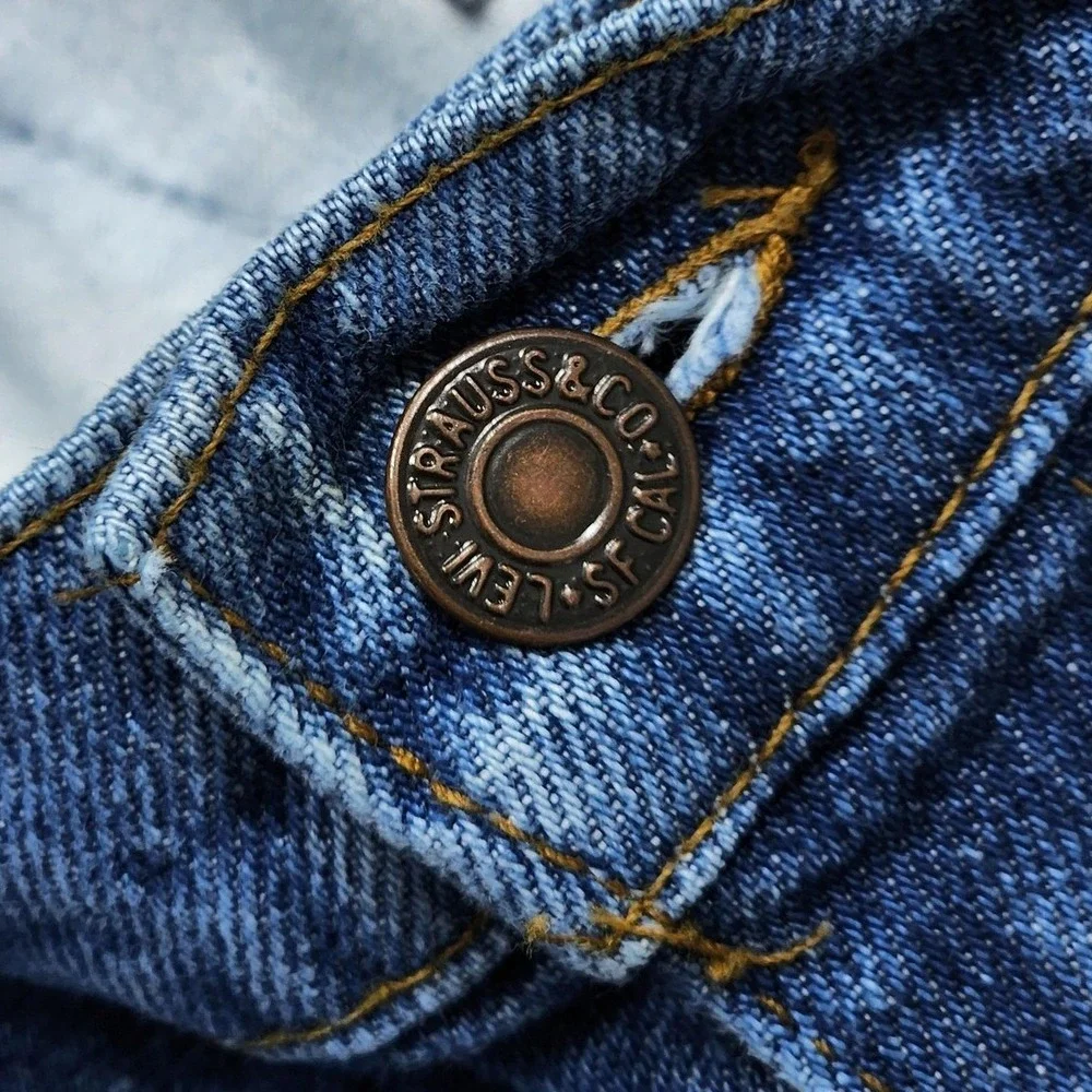 Vintage Levi's Jeans Mens 36x31 Blue Two Horse Straight Leg Leather Tab USA 90s‎